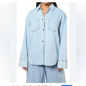 WeWoreWhat Light Blue Denim Shirt